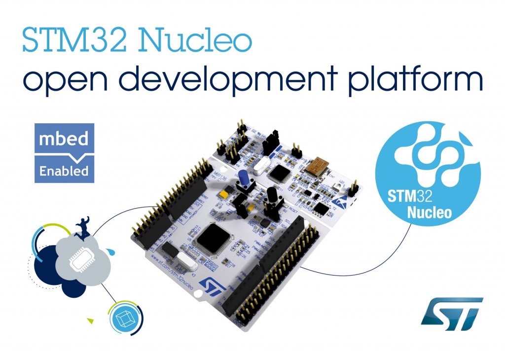 Arduino and mbed enabled development board featuring STM32 MCUs